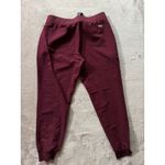 FIGS Catarina Jogger Scrub Pants Zipper Pockets Burgundy Medical Size L Photo 3