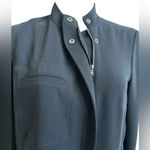 Rachel Roy RACHEL Black Mock Neck Moto Jacket Blazer, Size 4 Photo 5