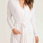 Barefoot Dreams NWT  Luxe Milk Jersey Duster Robe Pearl White Size S/M Photo 1