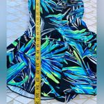 Azul NWT Blue and Green One Piece Flutter Skirt Swimsuit Tropical Print Size 8 Photo 8