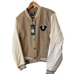 True Religion Wool Horseshoe Bomber Varsity Jacket Size M Photo 0