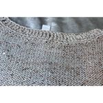 Chico's  Metallic Knit Sweater Vest Womens 2 Beige Sparkle Casual Work Neutral Photo 7