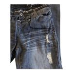 1st Kiss Stretch Distressed Blue Denim Jeans Juniors Size 5 Cotton Low Rise Photo 8