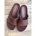 Laura Ashley Vintage Y2K Women's  Leather Platform Slide Sandal size 9 Streetwear Photo 1