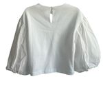 English Factory NWOT  Balloon Sleeve Crew Neck Blouse White Size Medium Photo 6