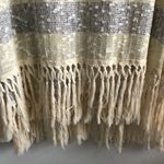 ODDY Shawl Sweater Cape w/ Fringe Cream & Grey Chevron Stripes OSFM GUC Size undefined Photo 8