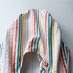 J.Crew Lace-up back one-piece swimsuit in suckered rainbow stripe Sz 16 Photo 6