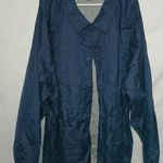 Harriton Navy 2X Windbreaker Gray Lined Rain Jacket Plus Blue Photo 0