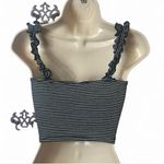 Mind Code ‎Striped Ruffle Strap Top Photo 2