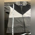 Pony Gray and Black Colorblock Hoodie size large vintage look Photo 5