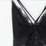 EXPRESS  Womens Black Lace Trim Babydoll Midi Dress Size S Strappy Whimsigoth Photo 7