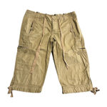 Angel Kiss  Bermuda Cargo Shorts Womens Juniors Size 3 Beige Khaki Drawstring Photo 0