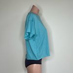 The Comfy And Ready Crop Tee in Aqua Photo 2