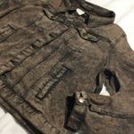 TIME AND TRU Acid Wash Denim Jacket Brown Distressed Button Front Size XXXL Photo 1