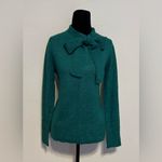 Loft Emerald Green Bow Turtleneck Sweater Photo 1