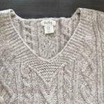 Kaisely Kaisley v neck cropped cable knit sweater vest beige size M NWT Photo 2