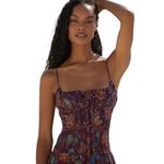 Anthropologie NWT Josephine Smocked Drop Waist Maxi Dress sz L Petite Floral Photo 3