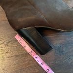 Halogen  Brown Pointed Toe Bootie Stacked Heel Photo 10