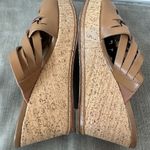 Donald Pliner DONALD J PLINER FLORE Brown Woven Platform Wedge Thong Sandals Photo 8