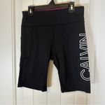Calvin Klein Women's Black Biker Shorts, High Waist, Phone Pocket Photo 2