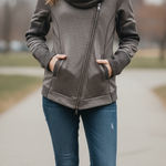 Victoria's Secret Victoria Secret VSX Sport Asymmetrical Zip Mock Neck Jacket Hoodie Thumbholes Photo 1