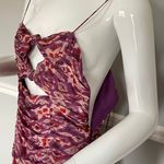 ZARA Purple Animal Print Mini Dress Photo 5