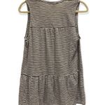 Lucky Brand Women's Ruffle Black and White Stripe Sleeveless Tunic Size Small Photo 7