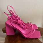 Bar III NEW  Vibrant Pink Strappy Heels Size 8.5 Photo 2