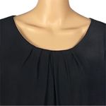 Ellen Tracy  black stretch jersey dress w/waist-belt & gold buckle. Size 20W. EUC Photo 1