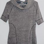 Athleta Womens Coronada Cowl Neck Top Gray Athletic Short Sleeve Shirt Sweater S Photo 0