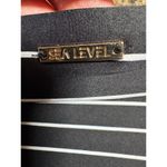 Sea Level Stripe Mid Rise Bikini Bottoms (New) Black Size 8 Photo 1