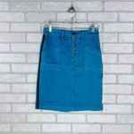 Anthropologie Pilcro Chino Pencil Skirt in Sky Blue Size 2 Photo 2