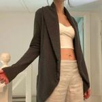 James Perse Standard French Terry Open Cardigan Sweater Heather Grey Size 2 $195 Photo 1