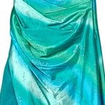 Jump Apparel Strapless Ball Gown Sparkly Prom Dress 3/4 Tulle Turquoise Blue Ruf Size undefined Photo 2