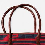 Pine Creek Boho Brown & Red Western Tote Bucket Bag, Fringe Detail, EUC Photo 4