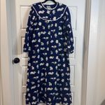 Lanz of Salzburg Puppy Love full length flannel gown medium Blue Photo 1