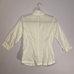 Antonio Melani White Collared V-neck Blouse 3/4 Sleeve Preppy Women's size XS Photo 4