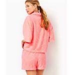 Lilly Pulitzer Bellview Terry Cloth Top sunrise Coral Lilly zig zag EUC size M Photo 1