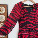 Karl Lagerfeld Tiger Stripe Tiered Chiffon Maxi Dress Photo 4