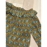 J.Crew Novelty Elephant Bohemian Animal Print Ruffle Blouse Travel Safari Sz 2 Photo 1