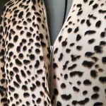 Apt. 9  Womens Semi Sheer Shirt XS Animal Print Long Sleeves Half Zip Front New Photo 1