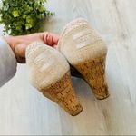 Toms Natural Woven Triangle & Cork Classic Wedge Tan Sz 9 Photo 5