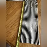 TWOI Design Lab Pin Striped High Waist Straight Leg Pull On Casual Pants Office Black Photo 4