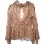 Alice McCALL | 0 XS | "love myself" lace floral blouse Feminine Top Bell Sleeve Photo 4