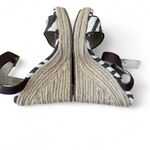 Michael Kors Zebra Print Espadrilles Wedge Ankle Strap High Heels Size: 6 Photo 4