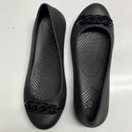 Crocs  Women’s Gianna Black Rounded Ballet Flat with Chain Link Accent- Size 6 Photo 6
