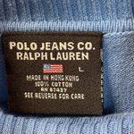 Ralph Lauren Vintage Polo Jeans Co. Womens L Sweater Blue Short Sleeve Mock Neck Photo 5