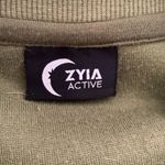 Zyia  Active fleece full zip jacket army green women’s size large Photo 3