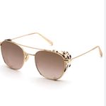 Krewe Sunglasses with Gold Frame and Pink Lenses Photo 2