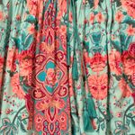 R. Vivimos Floral Tasseled Midi Dress Sz M Boho Gypsy Cottagecore Shirtdress Green Size M Photo 6